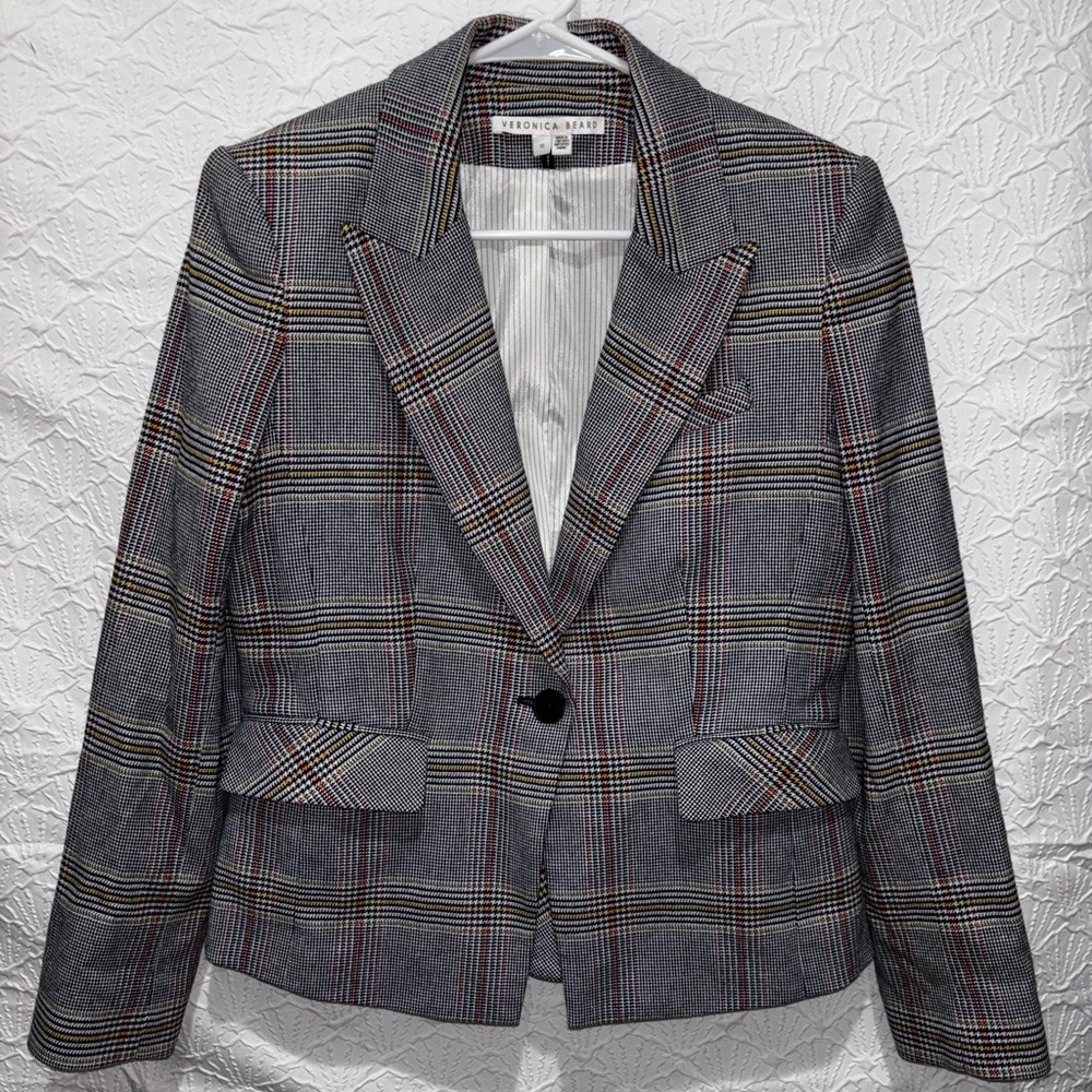 Veronica Beard Multi-Color Plaid Blazer